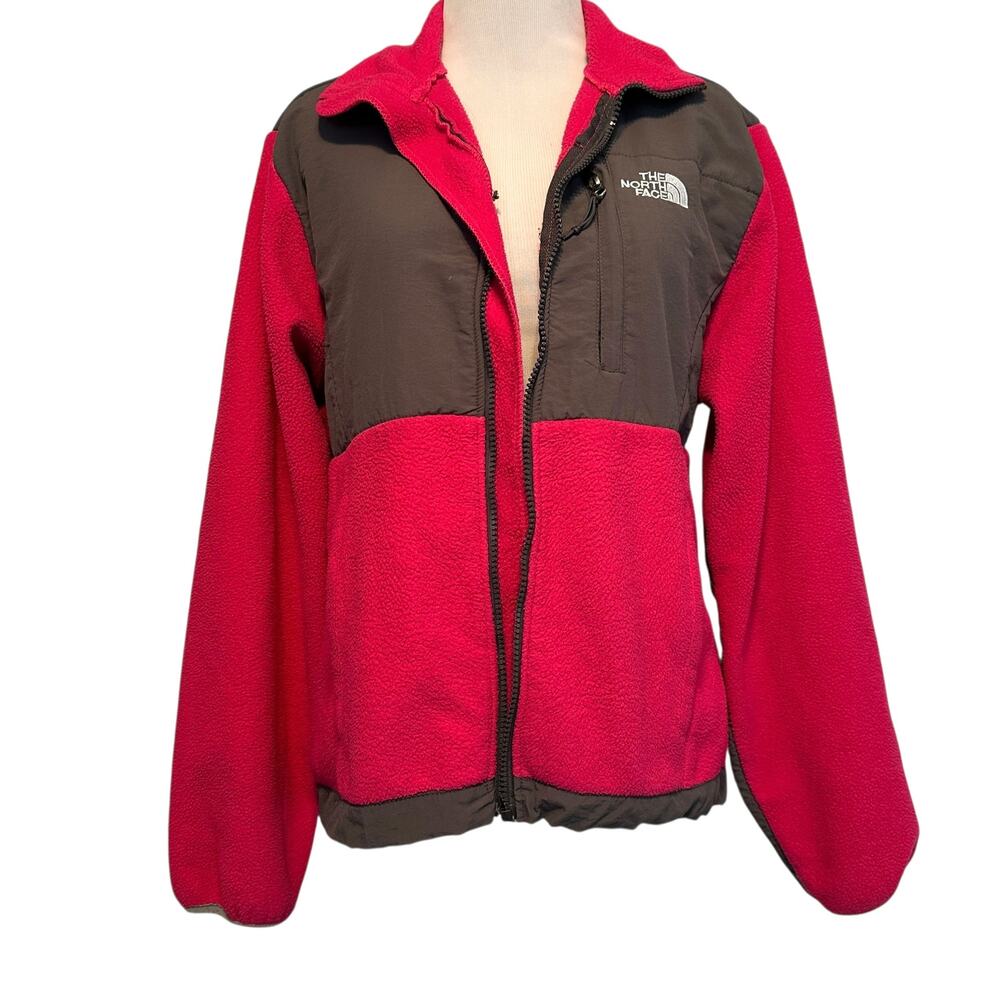 The North Face Retro Denali Jacket Womens Medium Pink & Gray Gorpcore **FLAW